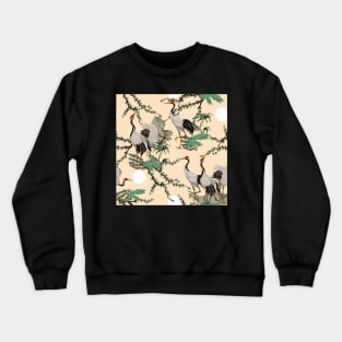 Chinese crane bird pattern Crewneck Sweatshirt